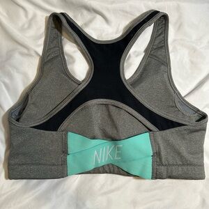 Nike Dri-Fit Sports Bra | Gray Turquoise | Large